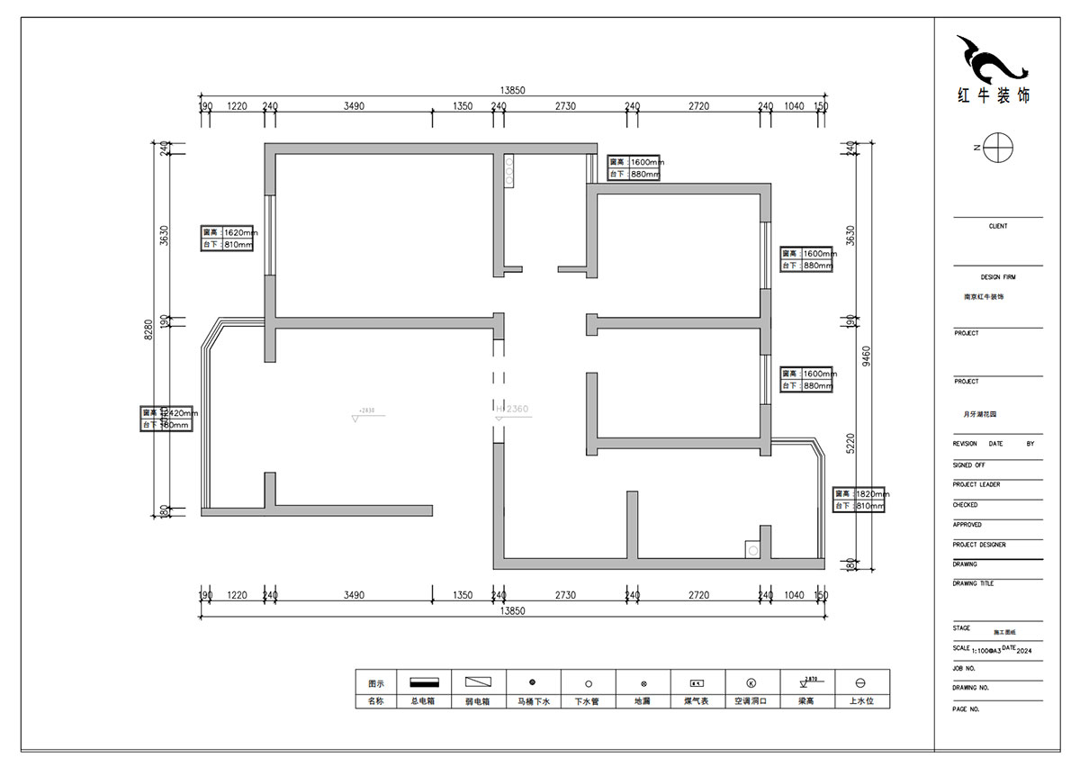 朱明琪｜月牙湖花园3-1-402-89㎡-原木风格｜3室2厅1卫｜老房翻新｜定制家｜全包13万｜00_01原始结构图